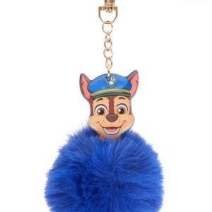 Breloc Plus Paw Patrol Chase – Cu Pompon Pufos Albastru, Accesoriu Chei Copii, Nickelodeon