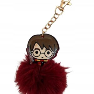 Breloc Harry Potter cu Pompon Pufos Roșu – Accesoriu Chei Copii și Adolescenți