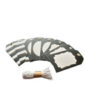 Set Etichete Cadou Elegante cu Model și Accente Aurii – 12 Bucăți, Design Premium pentru Ambalare