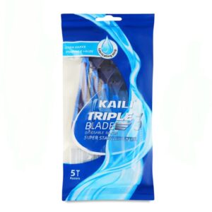 Aparate de Ras de Unică Folosință Kaili Triple Blade – 3 Lame, Aloe + Vitamina E, Set 5 Bucăți