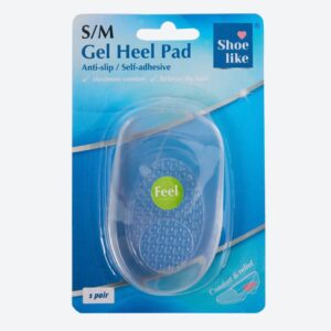 Pernițe Gel pentru Călcâi Shoe Like S/M – Antialunecare, Autoadezive, Confort și Amortizare