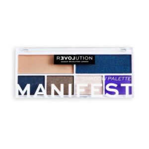 Paletă Farduri Ochi Makeup Revolution Manifest – 6 Culori Albastre & Neutre, Pigmentare Intensă, Mat & Sidefat