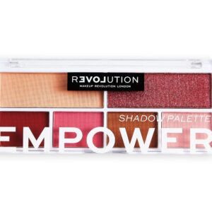 Paletă Farduri Ochi Makeup Revolution Empower – 6 Culori Roz & Arămii, Pigmentare Intensă, Mat & Sidefat