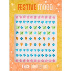 Set Stickere Decorative Față și Corp Festive Mood – Pietricele Autoadezive, 91 Bucăți