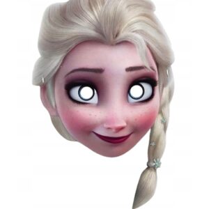 Set 6 Măști Petrecere Frozen Disney – Elsa, Hârtie, Copii 18+ luni