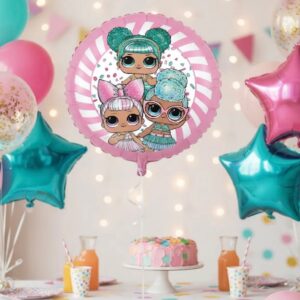 Balon Rotund LOL Surprise – 46 cm, Aluminiu, Aer sau Heliu, Accesorii Incluse