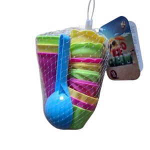 Set Jucării Nisip Ice Cream – 13 Piese, Găletușă cu Accesorii Plajă, Copii 18M+