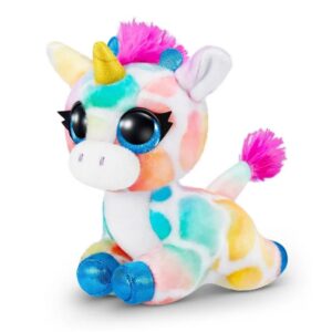 Jucărie de Plus Girafă Unicorn Multicoloră ZURU Coco Cones – Ochii Mari Sclipitori, Moale și Pufos