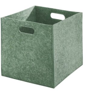 Cutie Organizare din Fetru cu Mânere – 30 x 30 x 30 cm, Depozitare Haine, Jucării, Verde