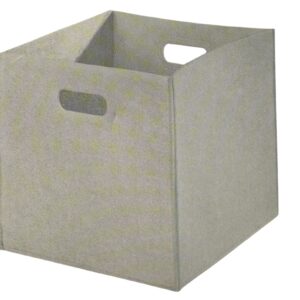 Cutie Organizare din Fetru cu Mânere – 30 x 30 x 30 cm, Depozitare Haine, Jucării, Gri Deschis