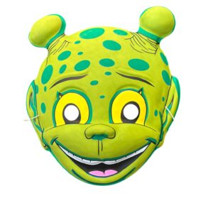 Mască Distractivă Verde pentru Copii – Model Monstru, Elastică, Carnaval & Petreceri