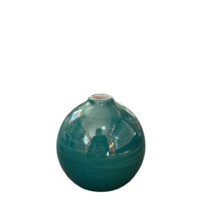 Vază Decorativă Verde Închis Cozy Creations – Ceramică, Formă Rotundă, Stil Modern
