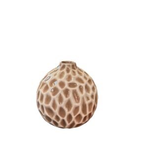 Vază Decorativă Bej Texturată Cozy Creations – Ceramică, Design Organic Elegant