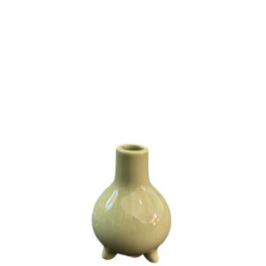 Vază Decorativă Ceramică Verde cu 3 Picioare – Design Elegant, 10 cm