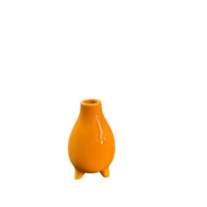 Vază Decorativă Ceramică Galben-Portocalie cu 3 Picioare – Design Modern, 10 cm