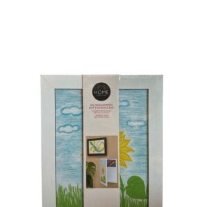 Ramă Foto Albă cu Spațiu de Arhivare Home Creation – Format A4, Deschidere Frontală, Închidere Magnetică, Montare Perete