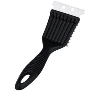 Racletă Curățare Grătar cu Perie – Lamă Metalică și Peri din Sârmă, Mâner Ergonomic