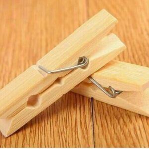Set 20 Clești Rufe din Bambus – Lemn Natural, Rezistenți, Pentru Uscare Rufe
