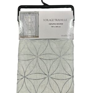 Perdea Voal Decorativă 140x240 cm cu Model Modern – Poliester, Draperie Elegantă pentru Living și Dormitor