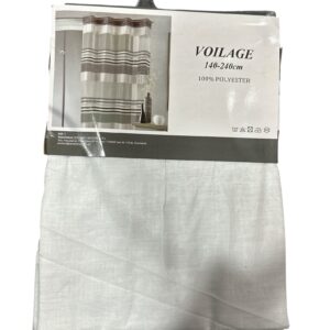 Perdea Voilage Albă 140–240 cm, Poliester 100%, Simplă, Ușor Transparentă
