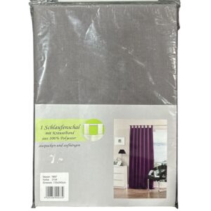 Draperie Gri 135x245 cm, Poliester 100%, cu Rejansă, Model Simplu