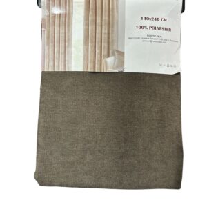 Draperie Catifea Velours 140x240 cm, Taupe (Maro-Gri), Poliester, cu Inele, Model Elegant