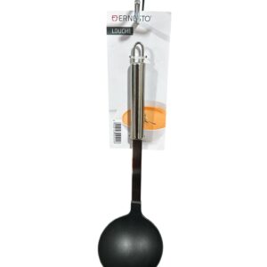 Polonic Bucătărie Ernesto – Inox și Plastic, Pentru Supă și Sosuri, Rezistent la Temperaturi