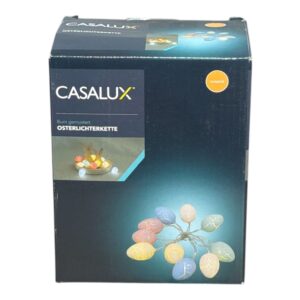 Instalație Luminoasă Decorativă Ouă Colorate CASALUX – 1.74 m, Lumină Caldă, Timer, Baterii Incluse