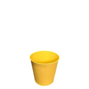Ghiveci pentru Flori din Metal – 12.5 cm, Culoare Galben, Design Modern