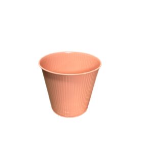 Ghiveci pentru Flori din Metal – 12.5 cm, Culoare Coral, Design Modern