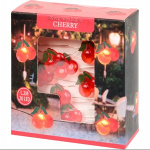 Instalație Luminoasă LED Cireșe – 20 LED, 1.2 m, Alimentare Baterii, Decor Interior/Exterior