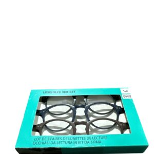 Set 3 Ochelari de Citit +1.0 – Modele Moderne, Ramă Ușoară, Utilizare Zilnică