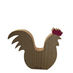 Suport Decorativ din Lemn în Formă de Găină – Happy Easter, Decorațiune Paște