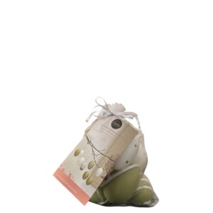 Set 8 Ouă Decorative de Paște – Naturale Verde & Alb, din Plastic, 4 x 6 cm