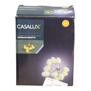 Instalație Luminoasă Decorativă Ouă Albe CASALUX – 1.74 m, Lumină Caldă, Timer, Baterii Incluse
