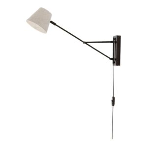 Aplică LED de Perete CASALUX Neagră – Braț Reglabil, 4.7W, 445 lm, Lumină Caldă, cu Întrerupător