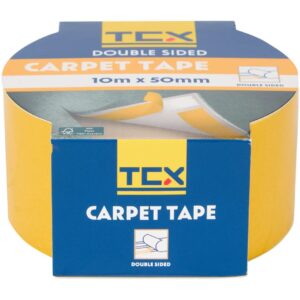 Bandă Dublu Adezivă pentru Mochetă TEX – 10 m x 50 mm, Fixare Puternică