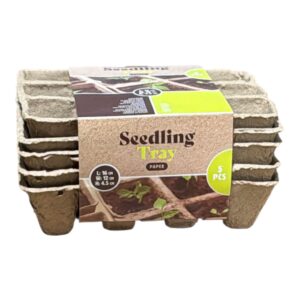 Tăvițe Răsaduri din Hârtie – Set 5 Bucăți, 16x12 cm, Biodegradabile, Seedling Tray