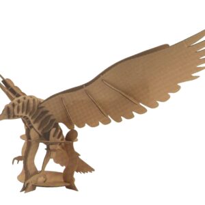 Figurină 3D Vultur din Carton T.ORE – Puzzle Creativ 42 Piese, Asamblare Fără Lipici