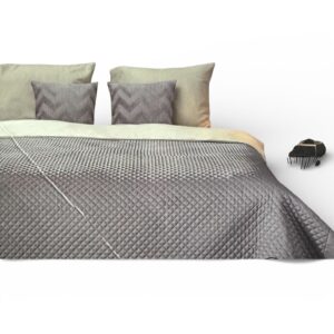 Cuvertură de Pat Hotel Royal Premium Quality – 240 × 220 cm, Matlasată, Aspect Satinat, Gri Deschis
