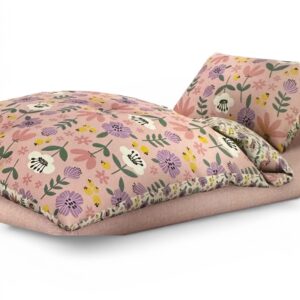 Set Lenjerie de Pat pentru Copii Novitesse – 3 Piese, 100% Bumbac, Model Floral, 100 × 135 cm