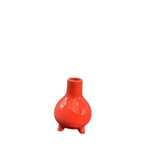 Vază Decorativă Ceramică Portocalie cu 3 Picioare – Design Modern, 10 cm