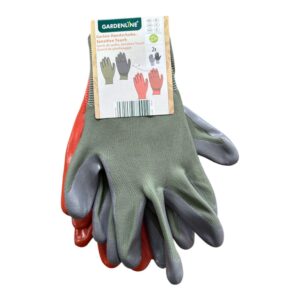 Mănuși de Grădinărit Gardenline Sensitive Touch XL/10 – Set 2 Perechi, Aderență Ridicată