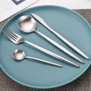 Set Tacâmuri 24 Piese Cheffinger Home CF-22126 – Oțel Inoxidabil 18/10, Argintiu, Cutie Elegantă