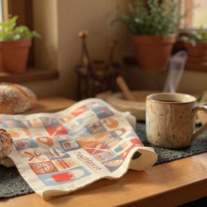 Prosop Bucătărie Eisman – Model Alimentar Colorat, Bumbac, Absorbant și Rezistent