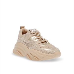 Pantofi Sport Dama Steve Madden Privy Blush – Design Elegant cu Strasuri, Talpă Groasă, Culoare Bej