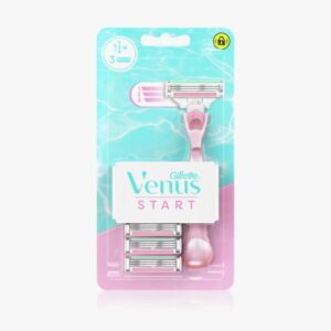 Aparat de ras Gillette Venus Start pentru femei 3 rezerve 3 lame maner ergonomic