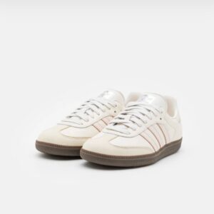 Pantofi sport Adidas Samba OG W crem din piele naturala si intoarsa