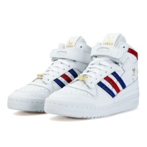 Pantofi sport Adidas Forum Mid W albi cu inchidere cu banda si sireturi