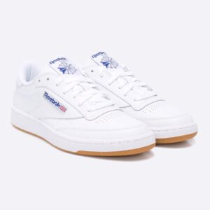 Pantofi sport Reebok Club C 85 albi din piele naturala model AR0459